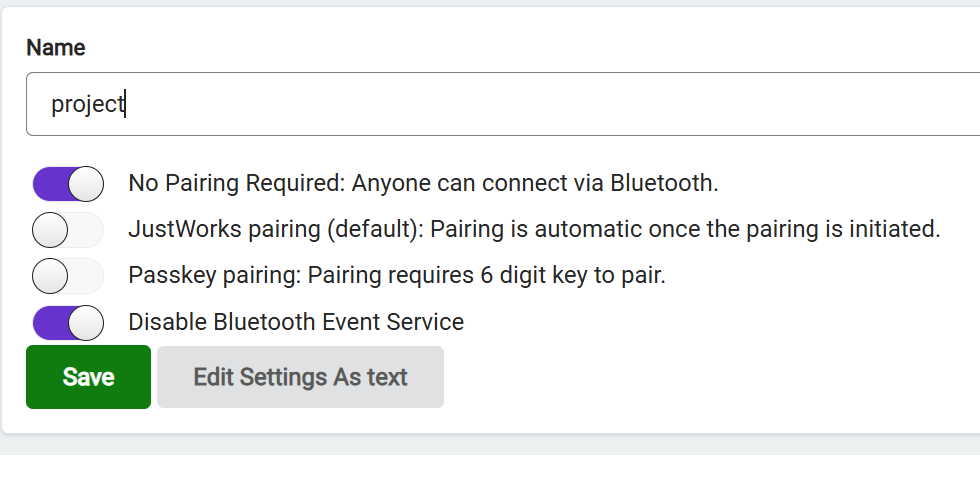 micro:bit BLE Setting